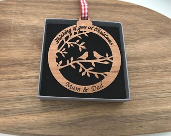 Robin Christmas ornament file for laser cutting, Tree decorations svg for crafters, glowforge cut files, gift tag ornament for download