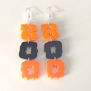 Fichiers de boucles d&#39;oreilles Boo pour bijoux d&#39;Halloween, fichiers découpés au laser glowforge, fichiers de boucles d&#39;oreilles Halloween, fichiers pour la découpe au laser