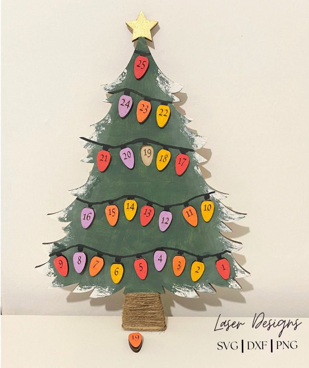 Advent Calendar Svg for Laser Cutting, Christmas File for Glowforge ...