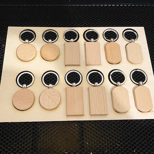 Keyring Jig SVG-bestand voor digitaal downloaden, drie stijlen sleutelhangermal met Glowforge, digitaal Jig-bestand, sleutelhangergraveerbestand
