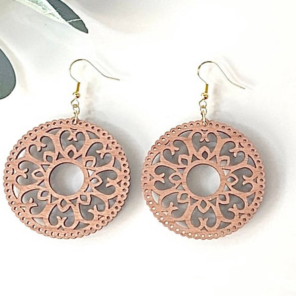 Boho earrings svg files for glowforge, Heart earring files digital download, valentines earring files for laser cutting, Filigree earrings