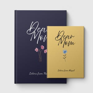 Diario "Querida Mamá" - Cartas personalizadas para mamá - Recuerdo del Día de la Madre - Libro de recuerdos personalizado para mamá (75 hojas)