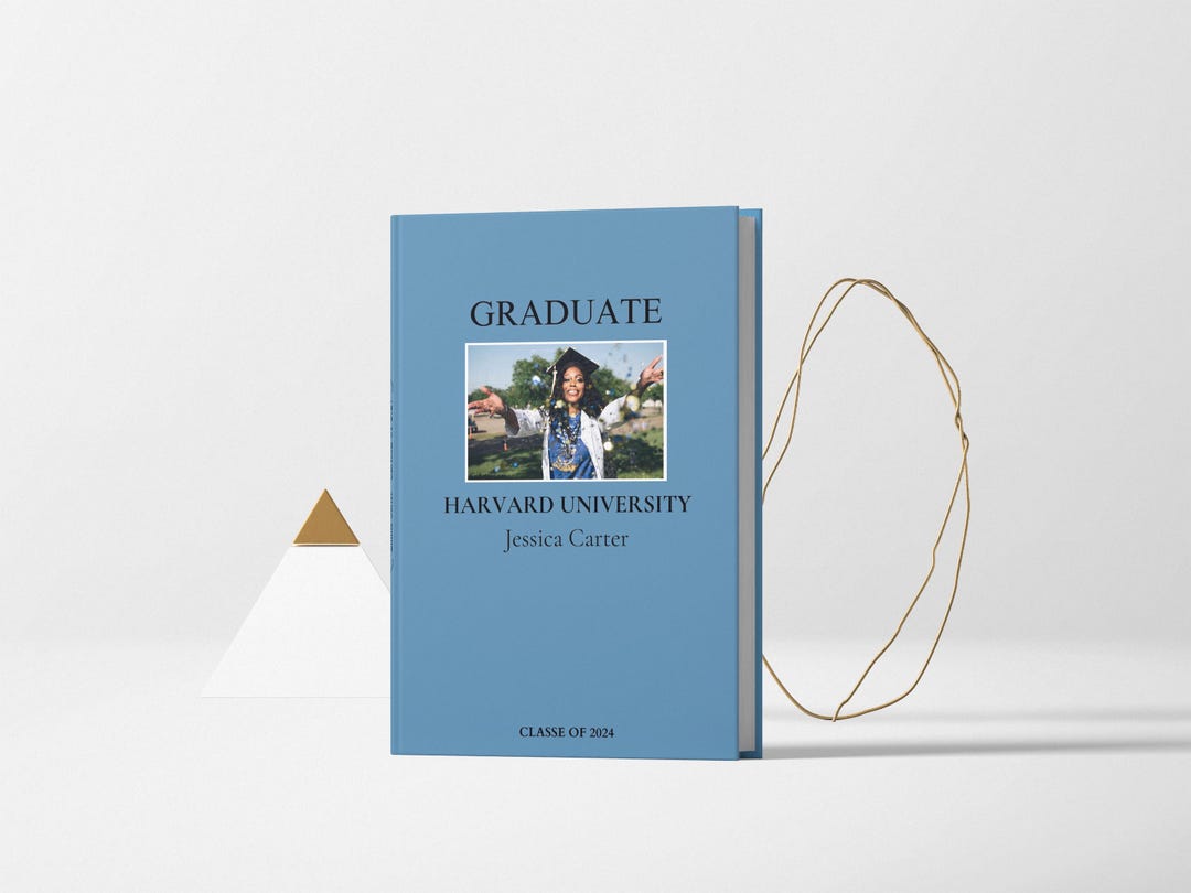 Cute Personalized Graduation Guest Book 75 Sheets Custom Graduate ...