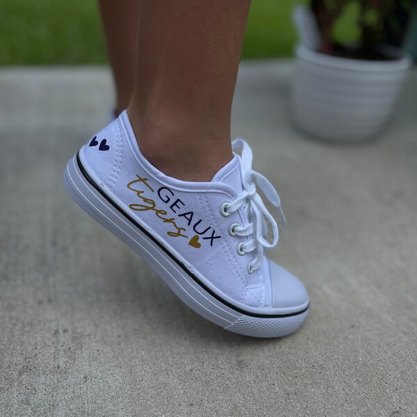 LSU Tigers canvas sneakers