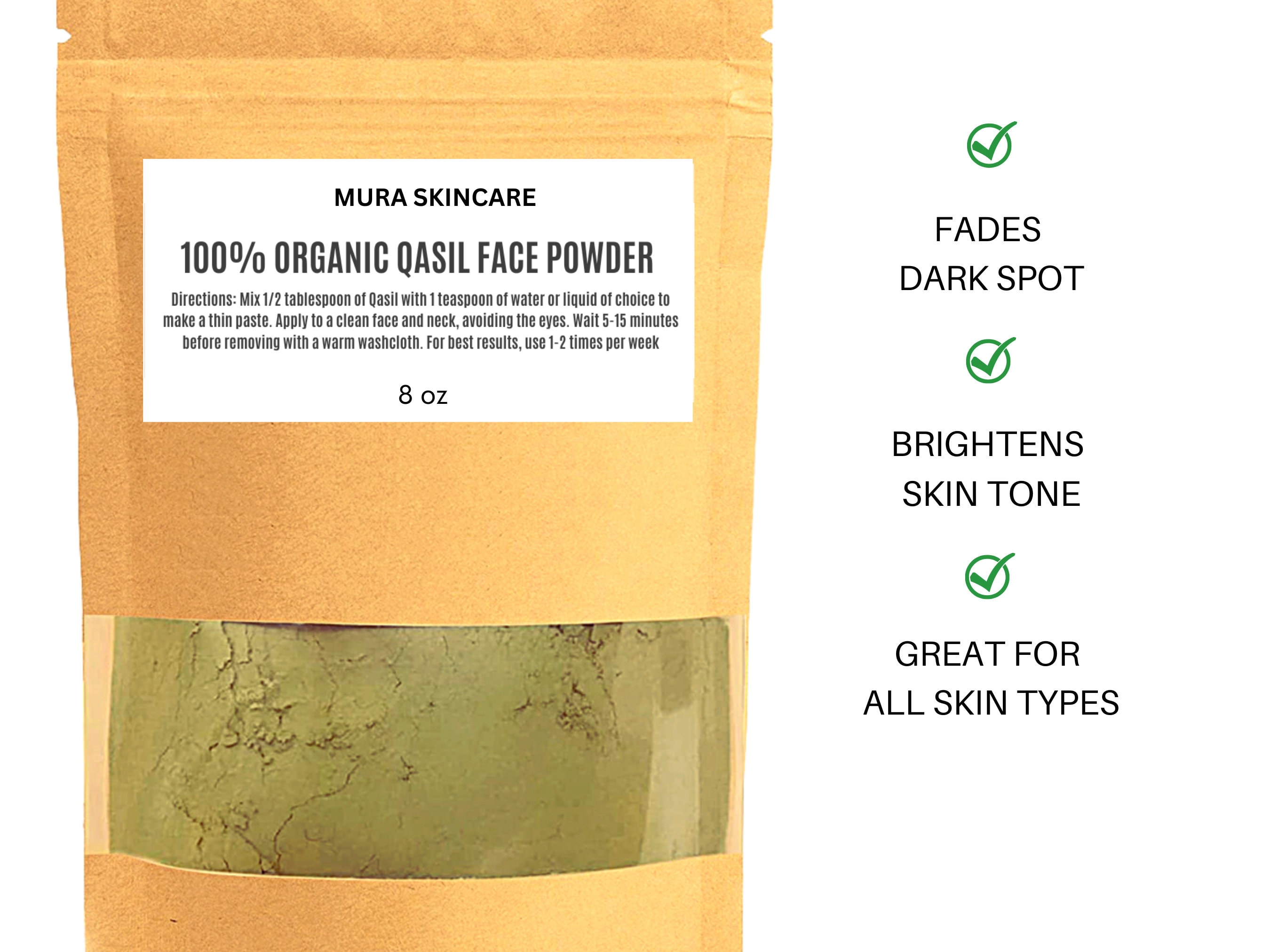 Organic Qasil Powder for Hair and Skin, Pack of 1, 8oz Etsy