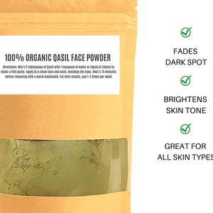 Organic Qasil Powder for Hair and Skin, Pack of 1, 10oz