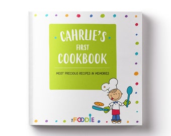 Personalized Keepsake Recipe Book "MY FIRST COOKBOOK" For Pancake Lovers, Little Chef Custom Memory Book, Unique Kitchen Gifts for Children