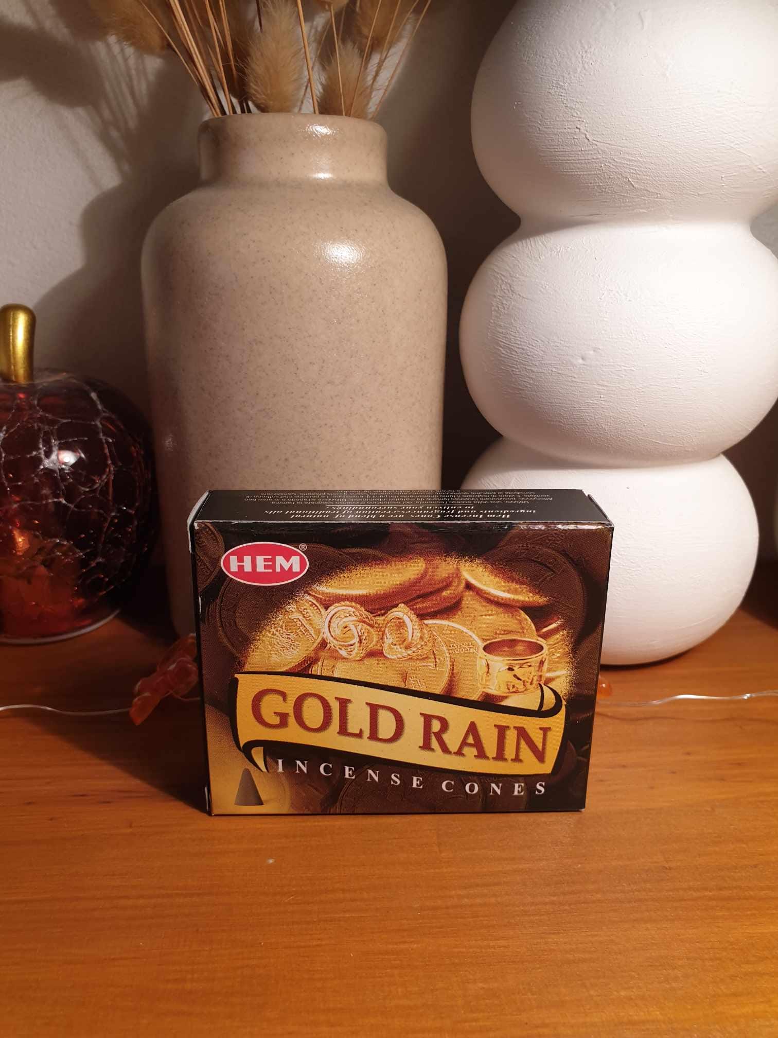 10 incense cones gold rain incense gold rain hem