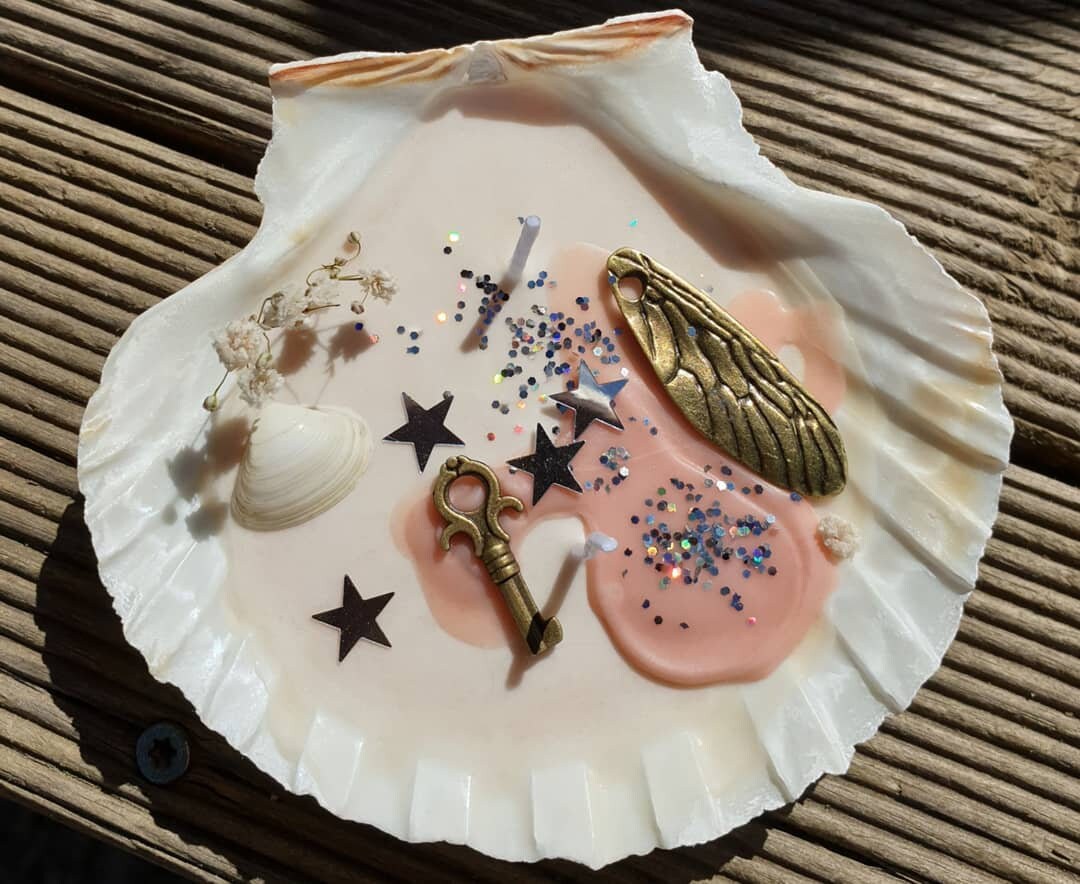 Bougie Coquillage Féerique Parfum Vanille Épicée à La Cire de Soja