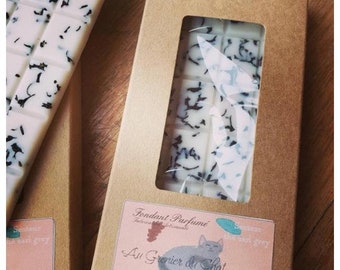 fondant tablet soy wax glitter caramel tea mint chlorophyll scent