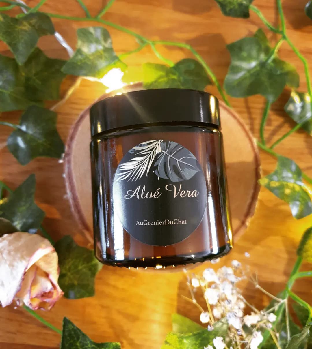 Bougie Parfumée Aloé Vera à La Cire de Soja