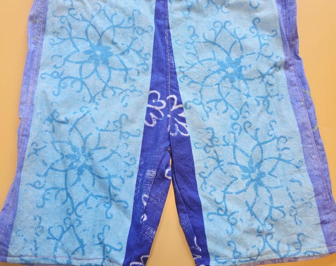 7/8-162 upcycled vintage curtain baggy shorts