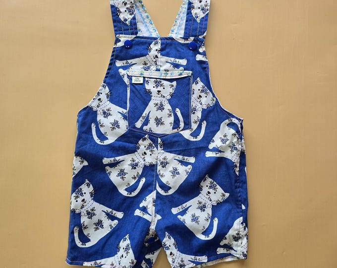 3M 022- Reversible baby Overalls - vintage cotton remnants