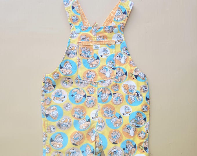 3M 028- Reversible baby Overalls - vintage andy pandy cotton