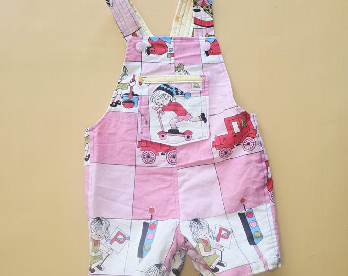 3M 032- Reversible baby Overalls - vintage retro cotton