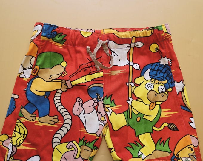 Shorts Vintage Playing Animal cotton