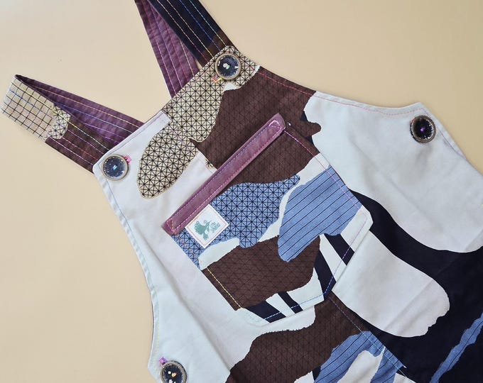 4Y 077 - Vintage retro cotton overalls