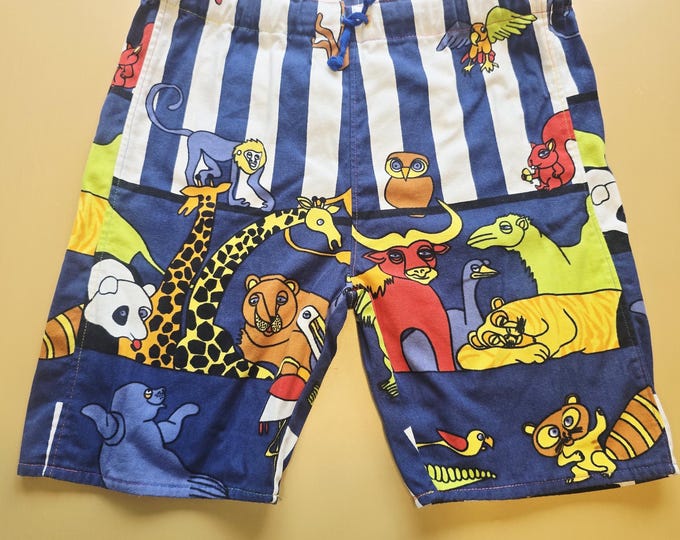 7/8-158 upcycled vintage curtain baggy shorts