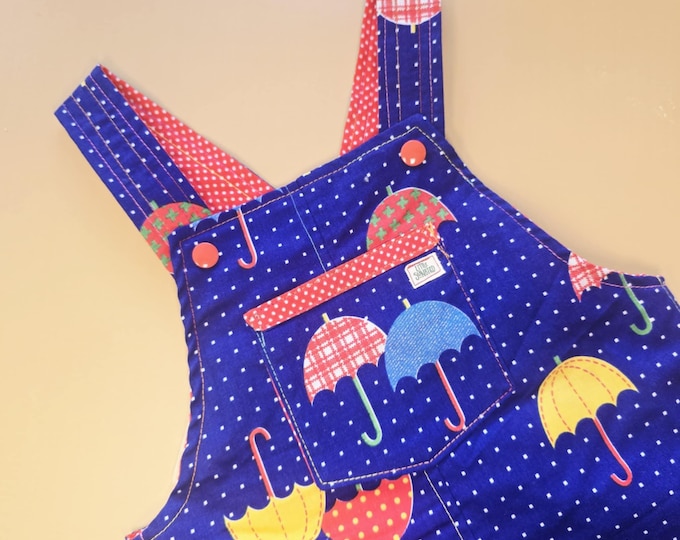 6M 113 - Reversible vintage umbrellas cotton overalls