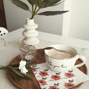 Minimalist Wavy Vase, Nordic Style Ceramic Vase, Modern Donut Vase, Decorative Vase, Flower Vase, Housewarming Gift, Home Decor Gifts image 4