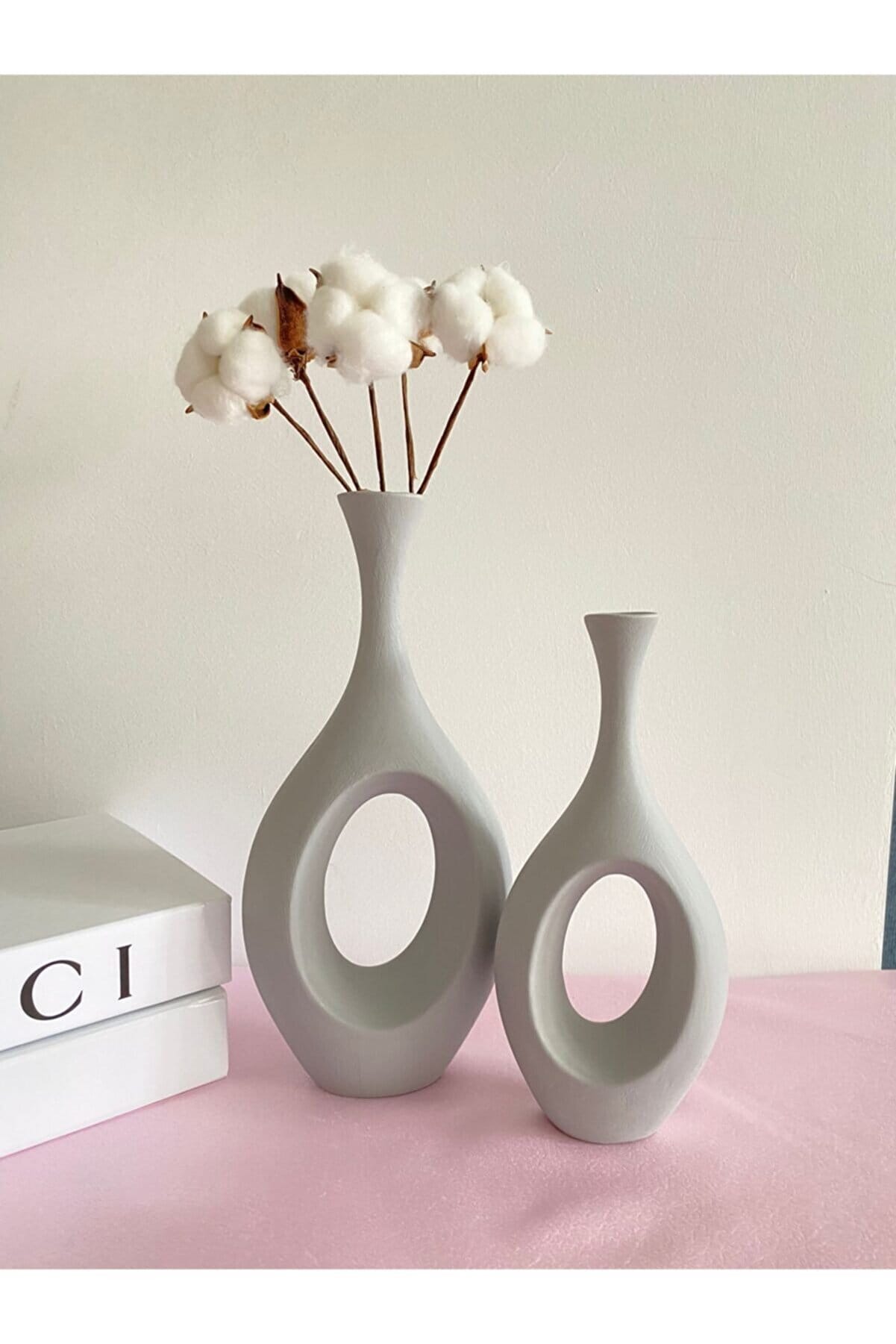 Set of 3 Modern Matte Black Ceramic Vases: Nordic Decor - Etsy