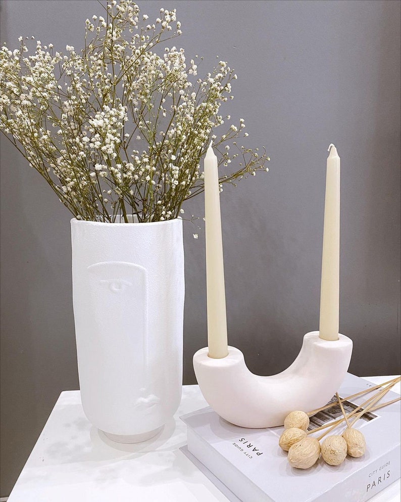 Nordic Style Ceramic Candle Holder Modern Candlestick Etsy