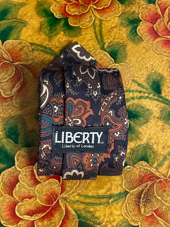 Vintage LIBERTY of LONDON Fall Silk Tie - image 3