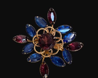 Spilla con strass e design spray vintage