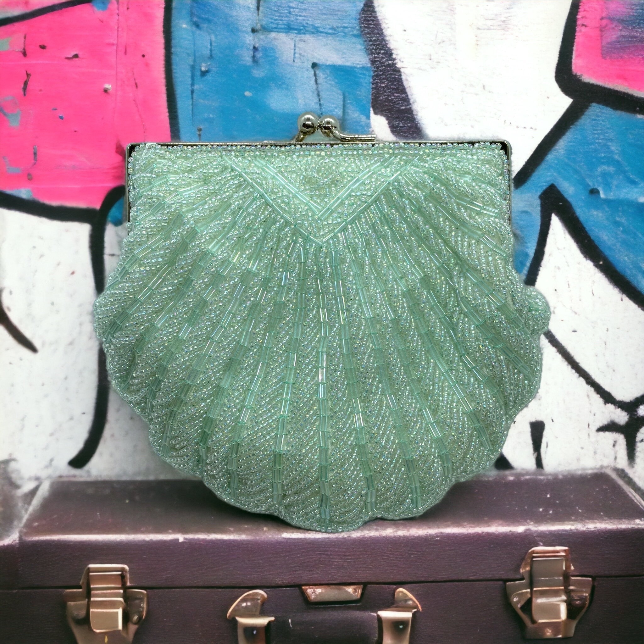 La Regale 60's Beaded Vintage Purse Bag - Gem