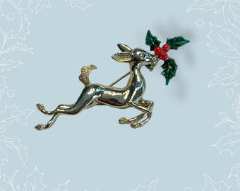 Spilla vintage a forma di renna