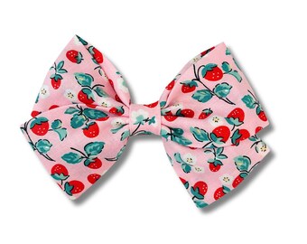 Strawberry Hair Clips or Headbands for Toddler and Baby Girl Hair Bows Berry Sweet Birthday
