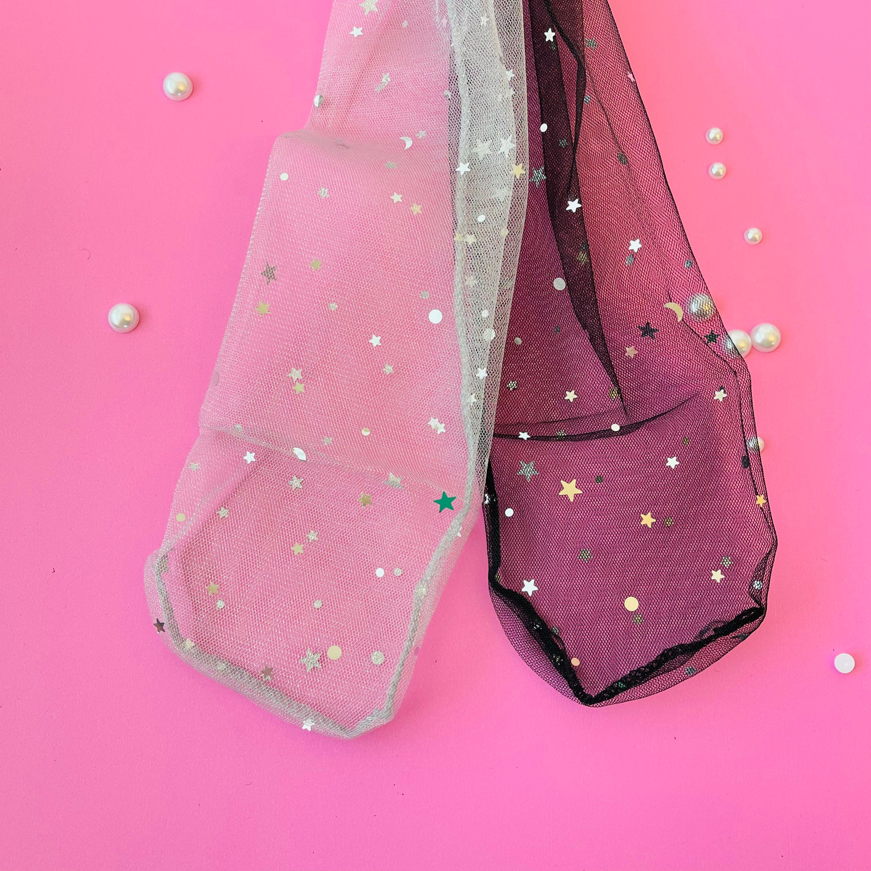 Sheer Socks With Confetti Stars Toddlers and Girls Tulle Crew Etsy