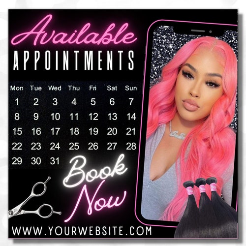 Appointments Available Editable Flyer Diy Book Now Flyer Etsy