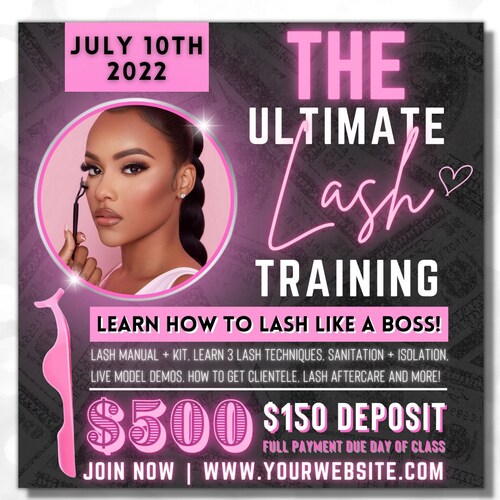 Lash Booking Flyer DIY Book Now Appointments Available Etsy