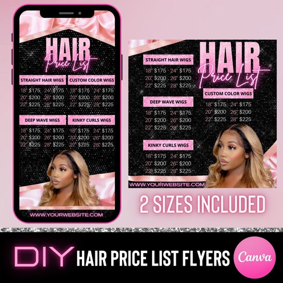 Buy DIY Hair Price List Flyer Templates Wigs Pricing Boutique Online in India - Etsy Buy DIY Hair Price List Flyer Templates Wigs Pricing Boutique Online in India - Etsy