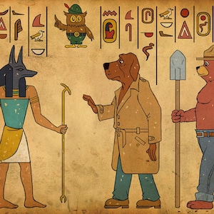 Secret Origins of the PSA Mascots - High-quality print on archival velvet paper