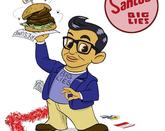 Santos Big Lies - Vinyl Sticker