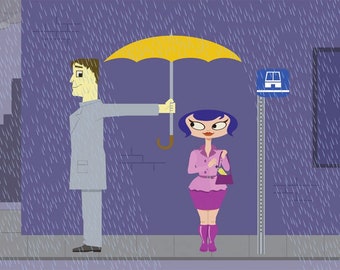 Rainy Days - High-quality print on archival velvet paper