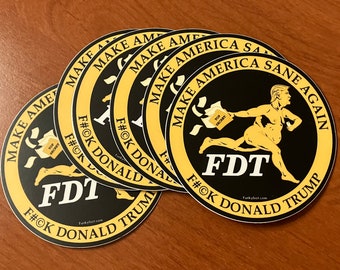 FDT Logo - Fuck Donald Trump - High Quality Vinyl Sticker