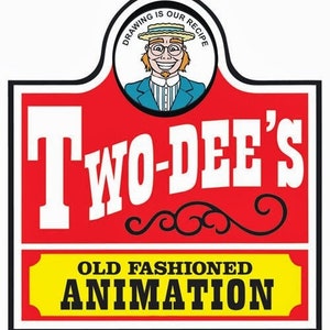 Two-Dee&#39;s Old Fashioned Animation - High Quality Vinyl Sticker