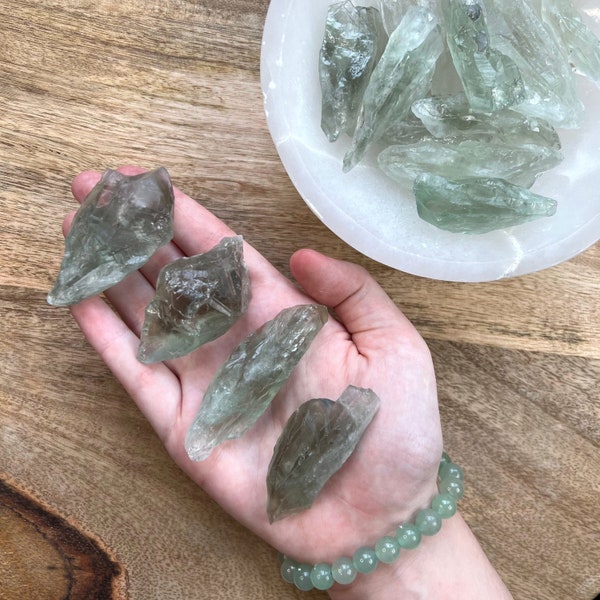 Raw Prasiolite - Raw Green Amethyst - You Choose