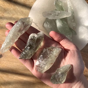 Raw Prasiolite - Raw Green Amethyst - Prasiolite Crystal - Crown Chakra, Third Eye Chakra, & Heart Chakra