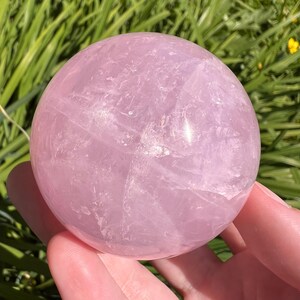 Rose Quartz Sphere - Star Asterism Rose Quartz - Rose Quartz Crystal Sphere - Crystal Sphere - Heart Chakra