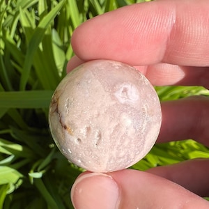 Flower Agate Sphere - Flower Agate Crystal - Crystal Sphere - Heart Chakra & Root Chakra