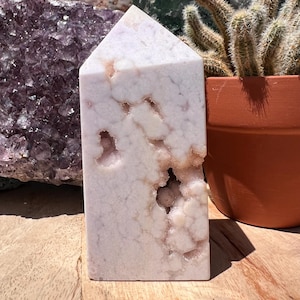 Pink Amethyst Tower - Pink Amethyst Crystal - Crystal Tower - Crown Chakra, Heart Chakra, & Third Eye Chakra