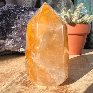 Madagascar Golden Healer Quartz Tower: Solar Plexus Chakra