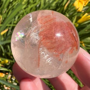 Madagascar Fire Quartz Sphere: Hematoid Crystal (40mm)
