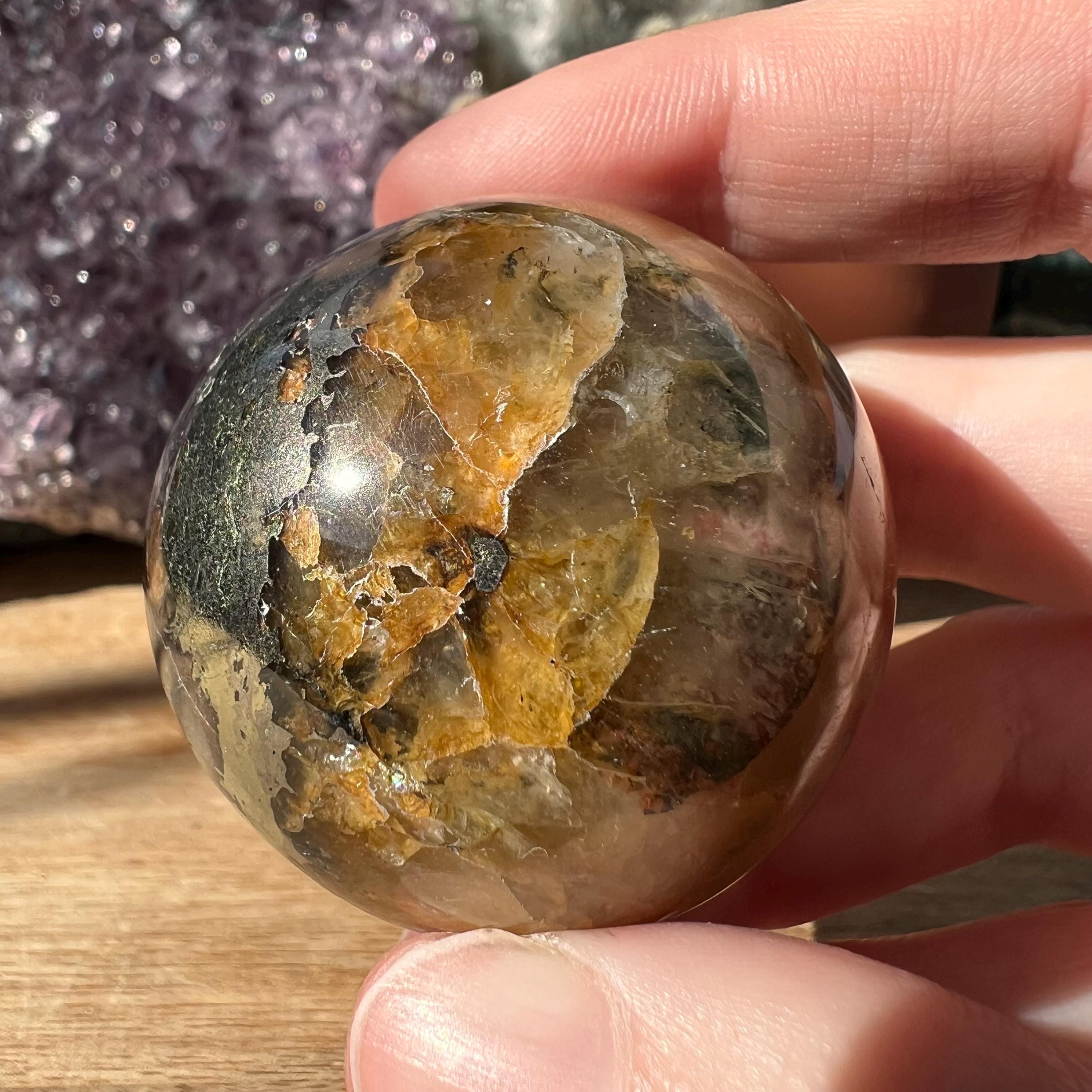 ゴールデンヒーラーパイライトスフィア：太陽神経叢チャクラクリスタル