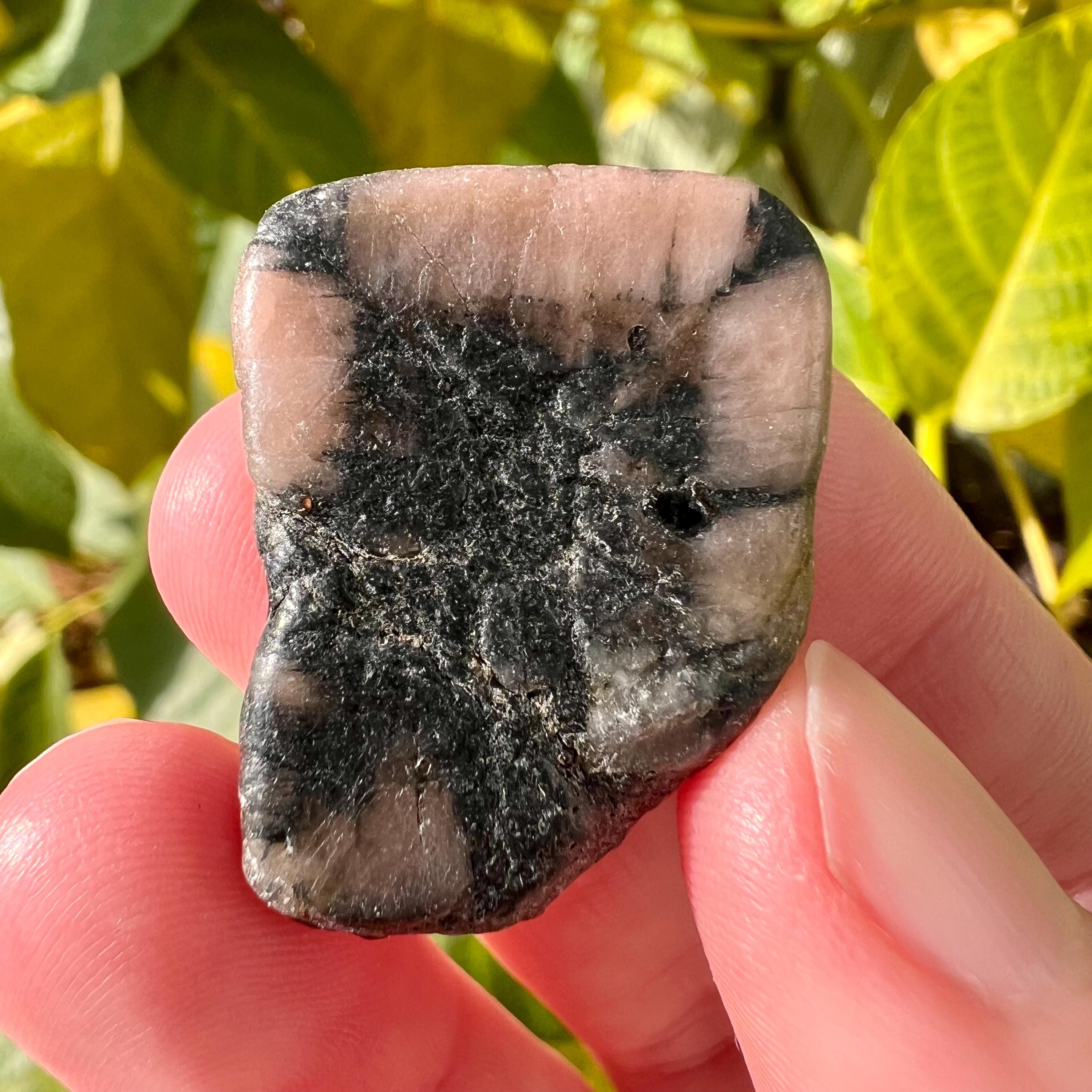 Chiastolite Tumble Stone: Cross Stone, Root Chakra, China - Etsy