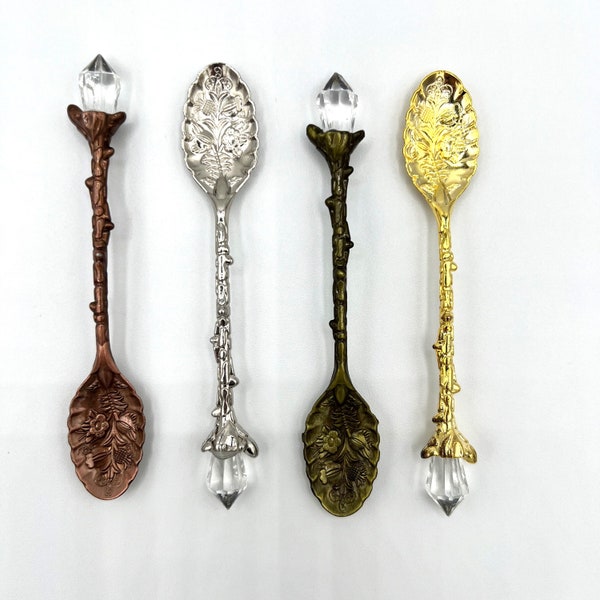 Crystal Herb Kitchen Witch Vintage Teaspoon